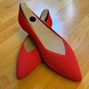 Rothy's The Point II Flats in Glamour Red